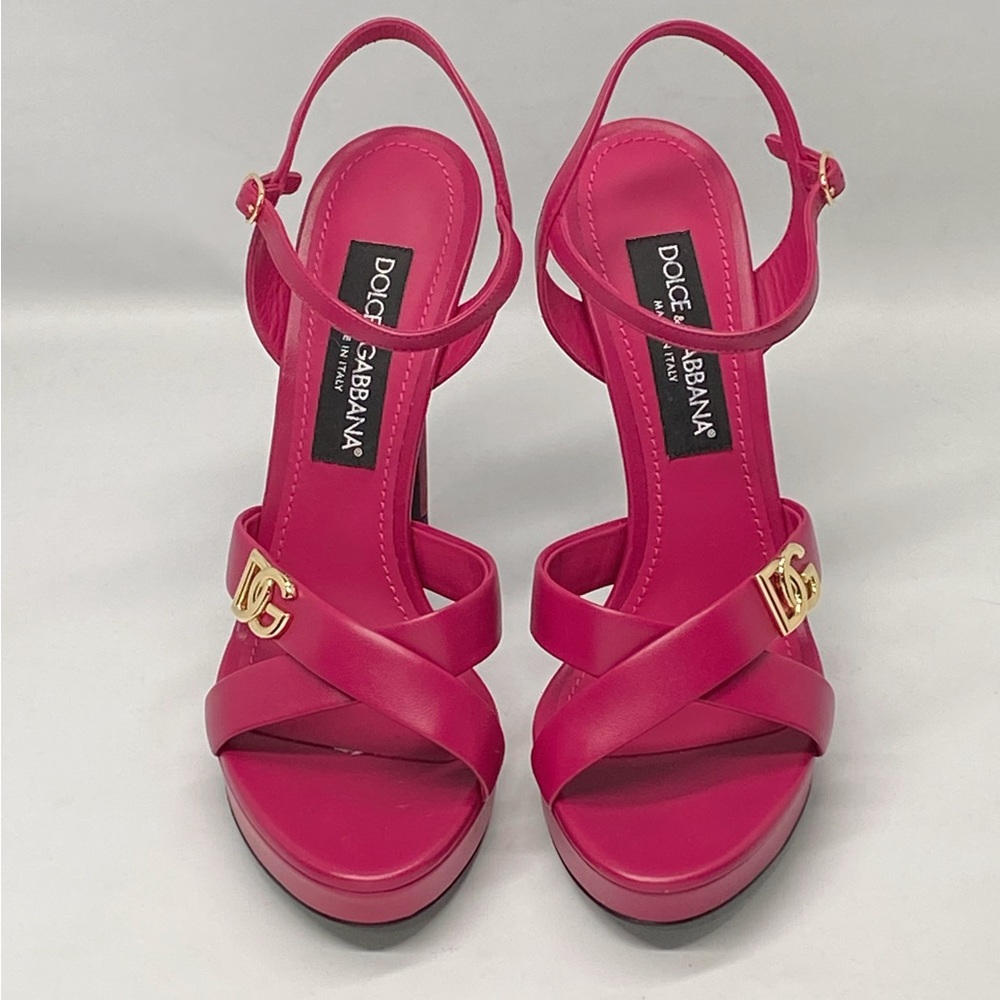 Dolce&Gabbana Platform Leather Sandals - Picture 4 of 13